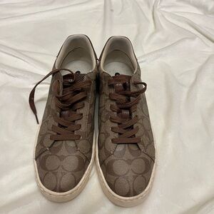 Coach Men's Tan Signature Sneakers